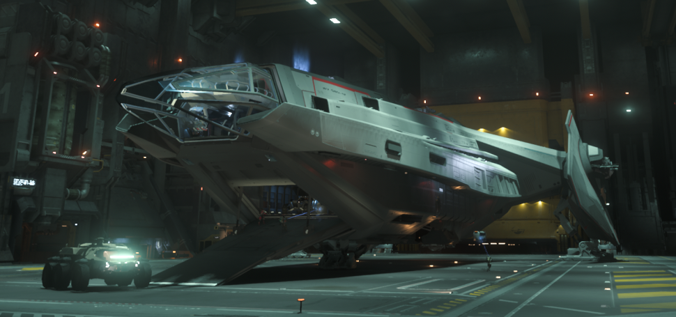 Carrack beim Beladen